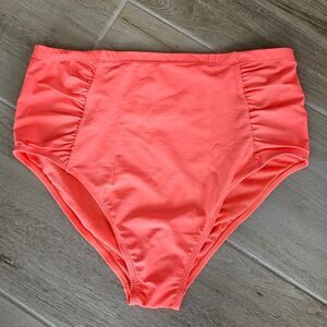 Old Navy Vibrant Coral Plus Bikini Bottom High Rise Size 1X NWT
